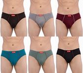 VIP Frenchie Plus Mens Cotton Brief Color May Vary Pack of 6 (110, Assorted)