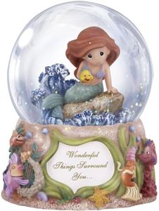 Precious Moments Disney Showcase Collection, Wonderful Things Surround You, Musical, Resin/Glass Snow Globe, 132108,Multicolor