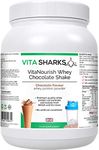 VitaNourish Whey Shake (Chocolate) - High Protein Vegetarian Powder Drink for Increased Muscle Mass, Bone Health, Appetite Control & Immune Boost. Natural NO GMO Formula