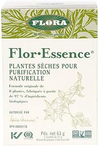 Flora Health Flor•Essence® Dry Herbal Tea Blend - Ancient 8-Herb Formula - Natural Full Body Cleanse & Detox - Organic Ingredients - Pure Vegan Formula - Burdock Root, Sorrel, Slippery Elm, Kelp - 63g
