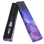 Xiaoyu Glass Dip Pen Vintage Handmade Glass Signature Pen Starry Sky Crystal Dip Sign Pen Gift Calligraphy Pen - E