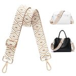 PALAY® Purse Strap Replacement Crossbody Wide Shoulder Strap Fashion Adjustable Canvas Straps Handbag Strap for Women Replacement Handbag Straps