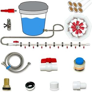 DIY Chicken Watering System - 1/2" PVC Tee Fittings and Chicken Waterer Nipples with PVC Pipe, Stainless Steel Hose, Automatic Chicken Waterer Feeder Kit for Chicken, Duck, Quail