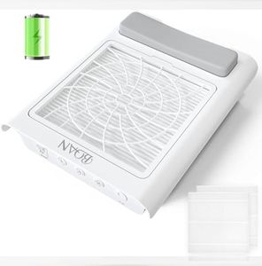BQAN Nail Dust Collector, Profesional Dust Collector Nail Tech Quiet Rechargeable Nail Vacuum Fan Nail Tech Must Have Manicure Tools with 2 Reusable Filters