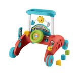 Fisher-Price 2-Sided Steady Speed Walker (Multi Edition Italian, Spanish, Portuguese, English), car-themed baby walking toy with Smart Stages learning and activities, HJP46