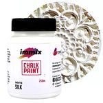 IMMIX CHALKPAINT Chalk Paint- White Chalk Paint -White Silk Colour- For Decoupage - Home Decor - Diy Crafts - 250 Ml