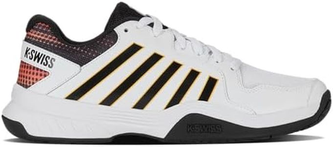 K-Swiss Men's Court Express Pickleball Shoe, White/Dubarry/Daffodil, 11