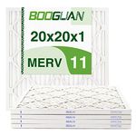 BOOGUAN 20X20X1 MERV11 Pleated AC Furnace Air Filter 4-Pack