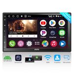 Android Double Din Car Stereo - ATOTOEXCEL 7“ Fully Laminated Screen Android Head Unit, DAB+ Ready, Talk with Chatgpt, Wireless Android Auto Carplay A6PF, Microphone, GPS WiFi/Dual BT (7in android)