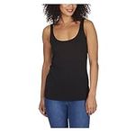 Metzuyan Womens Basic 2 Pack Sleeveless Tank Top Vest Cami Black 8