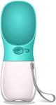 WEZOSHINET Plastic Puppies Dog Water Bottle, Leak Proof Portable Puppy Water Dispenser Drinking Feeder Pet Care Cup for Outdoor Walking, Hiking, Travel (AQUA DOG BOTTLE)