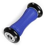 H&S Foot Massage Ball Roller - Muscle Roller Stick for Fascia and Feet - Silicone Exercise Roller Massager with Nubs for Stress Relief and Relaxation - Blue