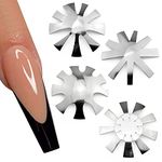 Almond Deep Oval V Shape Long Coffin French Cutter Smile Line Nail Art Manicure Edge Trimmer Nail Cutter Acrylic Tool with 9 Sizes, FS10-11-13-16