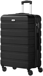 AnyZip Luggage PC ABS Hardside Lightweight Suitcase with 4 Universal Wheels TSA Lock Checked-Large 28 Inch Black