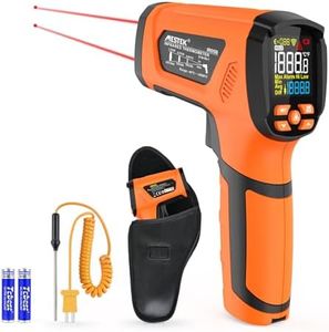 MESTEK Infrared Thermometer Pyrometer Temperature Gun, -40℉~3632℉ 50:1 Distance Ratio Dual Laser Thermometer Gun for Humidity Measurement, High Temp Thermometer for Engine, Kiln, Forging, Industrial