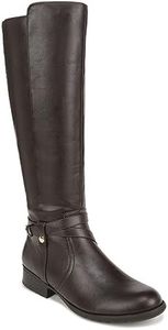 LifeStride Women's, Xtrovert Boot â€“ Wide Calf, Dark Chocolate Wide Calf, 7 Wide