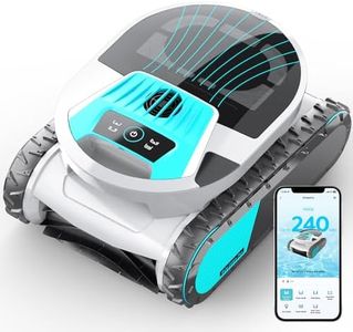 BRINBO Pleco Pro Cordless Robotic Pool Cleaner, Smart Navigation, 210–240 Min Runtime, Wall Climbing & Waterline Cleaning, Up to 2691 Sq.Ft, Dual-Layer Filtration for Inground Pools, Phantom White