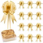 KEYIDO® 20 Pack Large Gold Pull Bows for Gift Wrapping, Big Gift Wrapping Bows for Presents, Hampers, Bouquet Boxes, Floristry, Birthday, Valentine's Day, Wedding Decoration(Gold Bow)