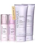 Keranique Volumizing Hair Products Set for Thinning Hair - Thickening Shampoo and Conditioner, Follicle Booster Hair Serum, Volumizing Spray - Fine Hair Texture Boost and Repair with Keratin for Women