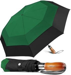 Lejorain Large Golf Umbrella for Rain - 54 inch Auto Open Close Heavy Durable Folding Umbrellas Oversized Windproof Double Canopy for Men Women