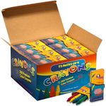 Bulk Crayons - 288 Crayons! Case Of 72 4-Packs, Premium Color Crayons for Kids and Toddlers, Non-Toxic, for Party Favors, Restaurants, Goody Bags, Stocking Stuffers