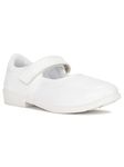 Bata Vannessa E 24 Ballerina White School Shoes for Kids |Ideal for Casual outings or Playdates |Everyday wear| Slip-Resistant | All Day Comfortable |Lightweight. Size- 10