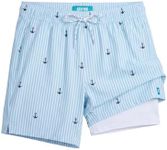 Sixfish 2 in 1 Mens Swim Trunks wit