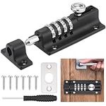 Fentar Combination Locking Bolt, Heavy Duty Gate Bolt with Screws, Combination Lock Gate Latch for Wooden Gates, Rustproof Shed Lock, 4 Digit Combination Bolt Lock for Garden Gate Bedroom Patio