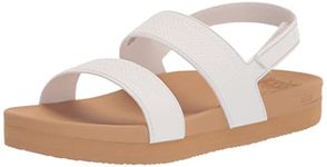 Reef Boys Kids Water Vista Flip-Flop, White/Tan, 13 Little Kid US