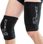 TheraICE Knee Ice Pack Wrap PRO Compression Sleeve, Reusable Gel Cold Packs Brace Also for Hamstring & Quad - Flexible Cold Wrap Recovery, FocusZone Technology for Extra Cooling & Pressure (XL)