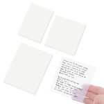 SHUTTLE ART 50 Sheets Transparent Sticky Notes Pad,Clear Cute Full self-Adhesive Waterproof,See Through Memo Pads,Perfect for College Essentials Books and Office Stationery Art and Craft