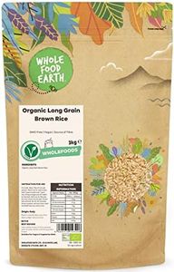 Wholefood Earth Organic Long Grain Brown Rice 3kg GMO Free | Vegan | Source of Fibre | Certified Organic