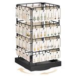 MODOWEY Earring Display Holder Stands, 360 Rotating Earring Organizer for Selling Vendors, 64 Hooks Jewelry Towers Storage for Earring Cards Necklaces Bracelets Keychains Rings (Black)