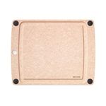 Epicurean All-in-One Cutting Board with Non-Slip Feet and Juice Groove, 14.5" × 11.25", Natural/Black