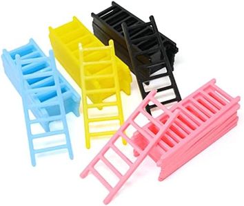 Honbay 40PCS Plastic Mini Ladders Fairy Garden Accessories Mini Step Ladder for Dollhouse Decor or DIY Landscape (4 Color)