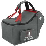 RAINSMORE Padded Car Seat Travel Bag Infant Car Seat Travel Bag for Airplane Car Seat Bag Compatible with UPPAbaby, Nuna, & Chicco Baby Carseat Cover Bags Carseat Gate Check Bag with Side Pocket
