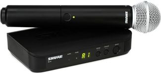 Shure BLX24/SM58 UHF Wireless Microphone System - Perfect for Church, Karaoke, Vocals - 14-Hour Battery Life, 300 ft Range | Includes SM58 Handheld Vocal Mic, Single Channel Receiver | J11 Band