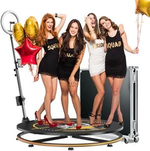 MWE 360 Photo Booth Machine with Flight Case,APP Remote Control Automatic Slow Motion 360 Spin Camera Booth for 4-5 People(40in-CD+Flight Case)