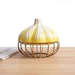 Garlic Keeper, Ceramic Wire Basket 