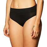 Warner's Women's No Pinching No Problems Hi-Cut Brief Panty, Black, S