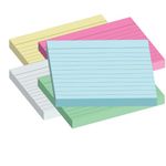 Flash Revision Record Index Cards - 500 Pieces A6 Size 150 GSM High Grade Paper 100 Sheets Each Colour Lined 5 Coloured Cue Card for Learning Office School and Study