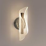 Comely LED Wall Lights Indoor, 12W Fashion Silver Wall Light, 3 Lighting Colours Modern Acrylic Wall Sconce Lights for Living Room Bedroom Corridor Stairs Hallway Hotel