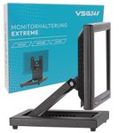 Fixed metal mount for touchscreens, POS, and PC monitors / 10–22 inches / Adjustable / Solid metal / Heavy product weight / VESA 100 & 75 / Table mount / Display stands