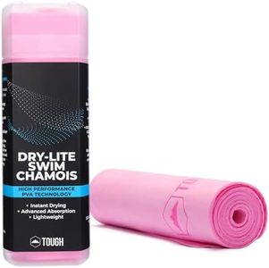 Tough Outfitters Swimming Towel - Swim Towels Quick Dry for Swimmers - Shammy Cloth Absorber Towel - PVA Towel Shammies - Swimmer Chamois - Pink - Large - 26’’x17” (66x43 cm)