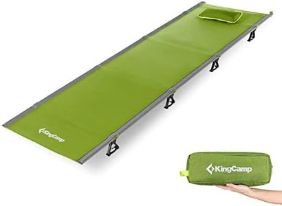 Kingcamp Ultralight Compact Folding Camping Cot Bed, 4.9 Pounds (Green)