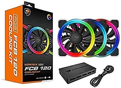 COUGAR GAMING | REFROIDISSEUR | FCBRGBCOOLINGKIT - Ventilateurs Vortex RGB 120 mm - Contrôle RGB Avancé - Roulement Hydraulique - Installation Facile - Fonctionnement silencieux et fiable