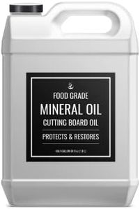 Pure Organic Ingredients Mineral Oil, Food Grade, USP Grade, For Cutting Boards, Butcher Blocks, Countertops, Wood Utensils Half Gallon (64 oz (1/2 Gallon))