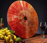 Wine Wheel Handcrafted Wood - for Both Amateurs and Connoisseurs, A Guide to On Tasting, Identifies Primary, Secondary & Tertiary Flavors, as Well As Colors - Use as is, Decor or Cheeseboard (Glossy)