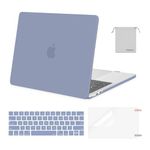 MOSISO Compatible with MacBook Pro 13 inch Case M2 2024, 2023, 2022-2016 A2338 M1 A2251 A2289 A2159 A1989 A1708 A1706, Plastic Hard Shell&Keyboard Cover&Screen Protector&Storage Bag, Lavender Gray