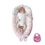 GlowAdore Baby Nest Pod Newborn Essentials Sleepyhead Baby Sleep Pod & Nest, Adjustable Baby Pod Nest, New Born Baby Bed, Breathable & 100% Cotton Baby Lounger Floor Seat for Home and Travel (Pink)